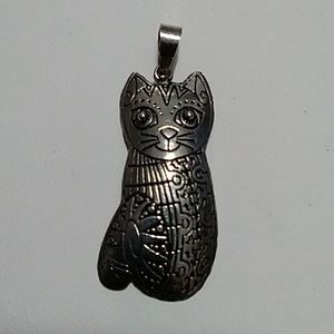 Sterling Cat Pendant